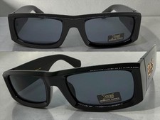 Biker Hardcore Gangster LOCS SUNGLASSES Big Thick Square Black Frame Dark Lens