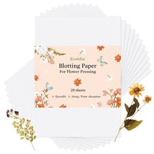 Blotting Paper for Flower Press, 20 Sheets Large A4 Highly Absorbent and Reusabl
