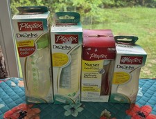 Vintage Playtex Drop Ins System Original Nurser Baby Bottles Assorted Set Of 4