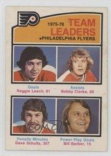 1976-77 O-Pee-Chee Team Leaders Reggie Leach Bobby Clarke Dave Schultz HOF 0da0