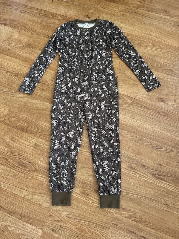 Mia Joy Olive Green Floral Pajama Jumpsuit 8Y