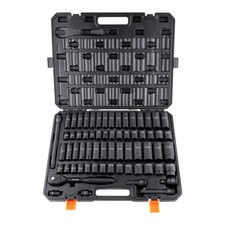 12 Drive Impact Socket Set 6 Point Cr-v Steel Sae Metric Auto Repair 12 Drive Impact Socket Set 6 Point Cr-v Steel Sae Metric Auto Repair