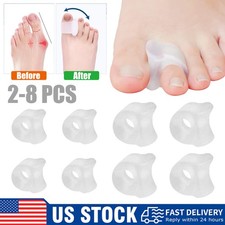 8 Gel Toe Separators for Overlapping Toes, Bunions, Big Toe Alignment, Corrector