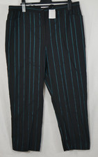 MARIA ROSSI Stretch Polyamid Hose Schwarz/Türkis mit Gummizug Größe 50 NEU!