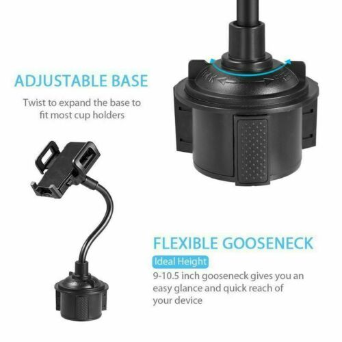 New Universal Car Mount Adjustable Gooseneck Cup Holder Cradle For Cell Phone US - Picture 4 of 10