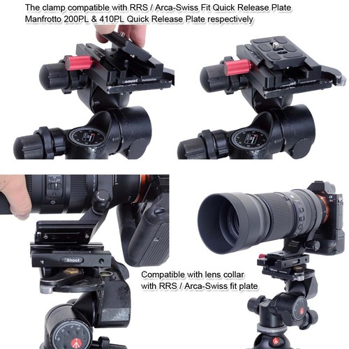 Konverter für Arca-Swiss Schnellwechselplatte zur Manfrotto RC4 Stativkopfklemme - Bild 6 von 14