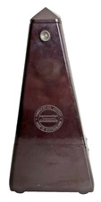 Vintage Jaccard Metronome Dark Brown Bakelite Case Wind Works Switzerland EUC