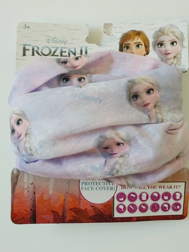 DISNEY Frozen II Face Mask Bandana Neck Gaiter Protective Face Cover Children 3+ - Foto 1 di 2
