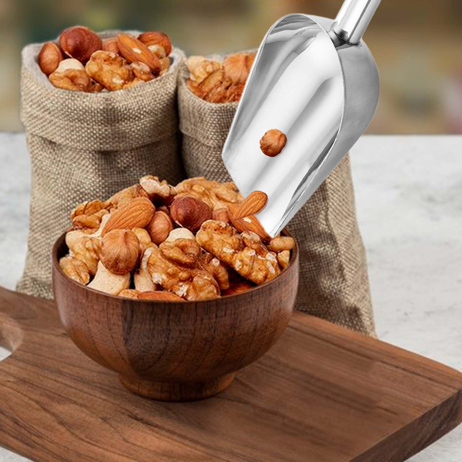 Stainless Steel Scoop Bar Kitchen Ice Candy Dry Goods Popcorn