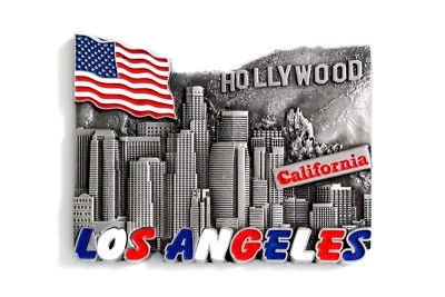 Unique Los Angeles Metal Fridge Magnet Souvenir City Gift Collectables LA 3D