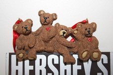 Kurt Adler Ornament - Hershey's Milk Chocolate Bar - Four Teddy Bears - 2001