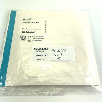 5 Coloplast Brava 32105 Skin Protective Sheet 4 X 4''  Exp. 2026-27 *Note