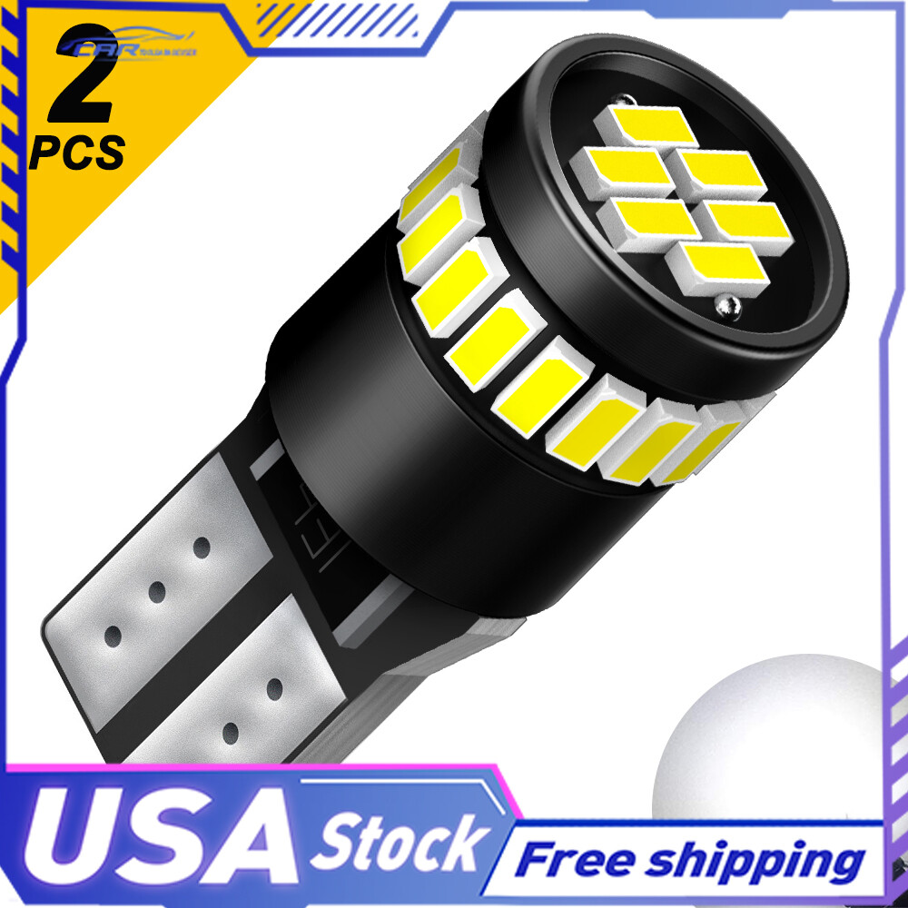 10PCS AUXITO T10 Interior White LED Map bulbs W5W Light 2825 192 168 194