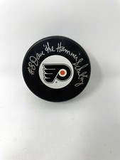DAVE HAMMER SCHULTZ Philadelphia Flyers SIGNED Hockey Puck Frameworth COA