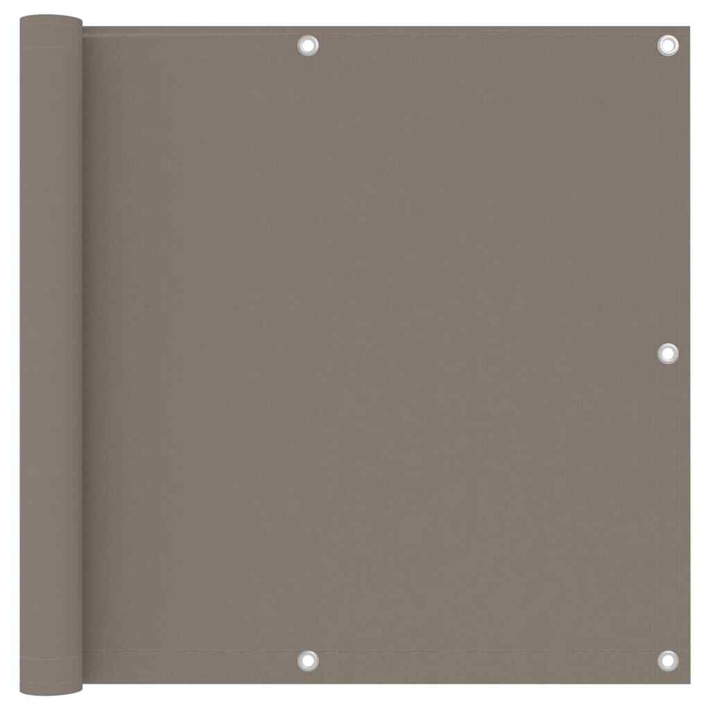 vidaXL Balcony Screen Taupe 90x500 cm Oxford Fabric