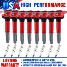 8 High Performance Ignition Coils &Spark Plugs For Ford F-150 5.0L Mustang UF622