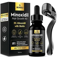 Kit de Crecimiento de Barba y Crecimiento del Cabello de Minoxidil al 5 