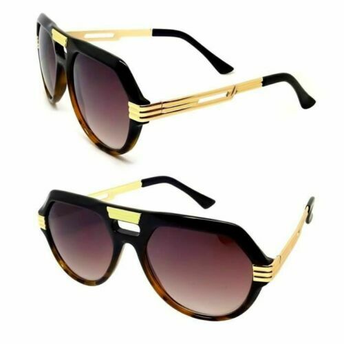 Lot De 12 Lunettes De Soleil Unisexe Noir Marron Doré - 100% UV Protection - Taille L - Neuf Avec étiquettes