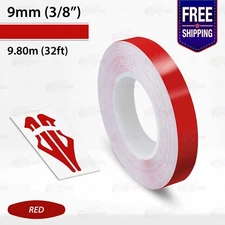 RED 3/8" PIN STRIPE Car Model Motorcycle Truck Decal Line TAPE Vinyl Sticker 9mm