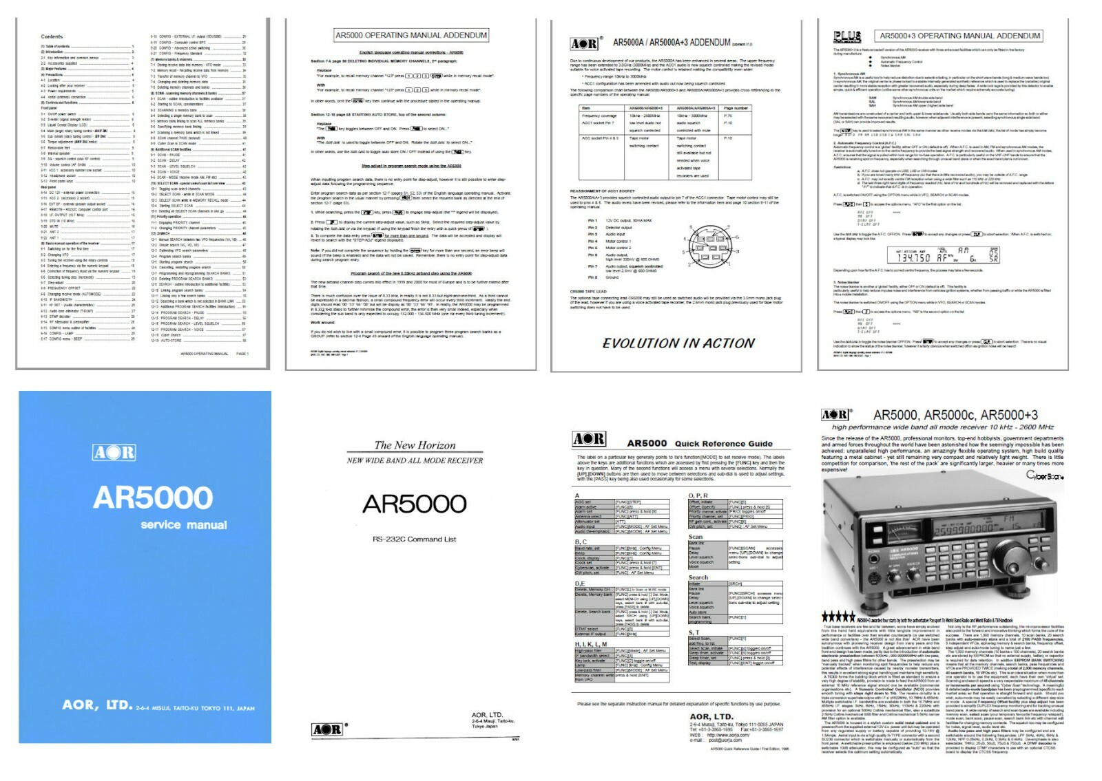 Aor Ar5000 3 Receiver Operating Service Manuals Brochure Ebay