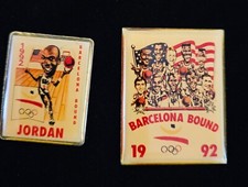 "DREAM TEAM" BARCELONA OLYMPICS' Press Pins,from Estate of FURMAN BISHER