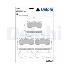 DELPHI LP3836 Kit pastiglie freno, freno a disco per MASERATI, assale anteriore
