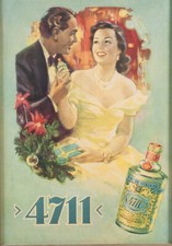 Original Reklameschild 4711 Echt K&ouml;lnisch Wasser 1930/40 Top-Originalzustand