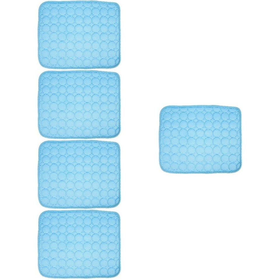5 Pieces Summer Cooling Mat Sleeping Cooled Cat Bed Rest Pad Rabbit