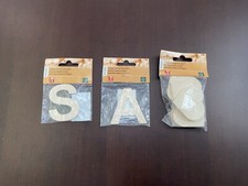 STOCK DECOUPAGE LETTERA S LETTERA A E 6 CUORI IN LEGNO