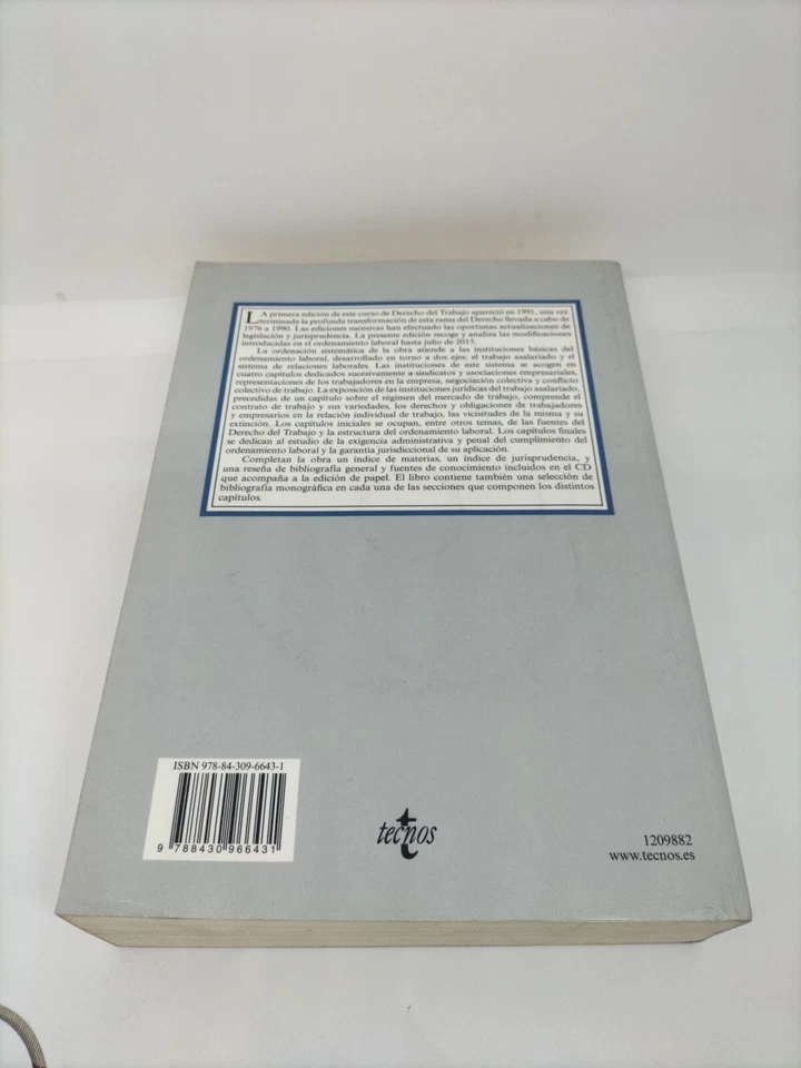 DERECHO DEL TRABAJO - ANTONIO MARTÍN VALVERDE Edición 24°- Contiene CD - Imagen 3 de 4