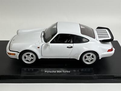 Porsche 911 / 964 Turbo in White 1/18 Scale Model by WELLY for