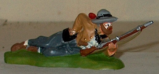 CIVIL WAR CONFEDERATE PRONE LOADING 54MM MARXMEN MODELS FROM ENGLAND