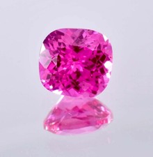 11 x 11 MM Ceylon Pink Sapphire 8.75 Ct Natural Flawless Gemstone GITCertified