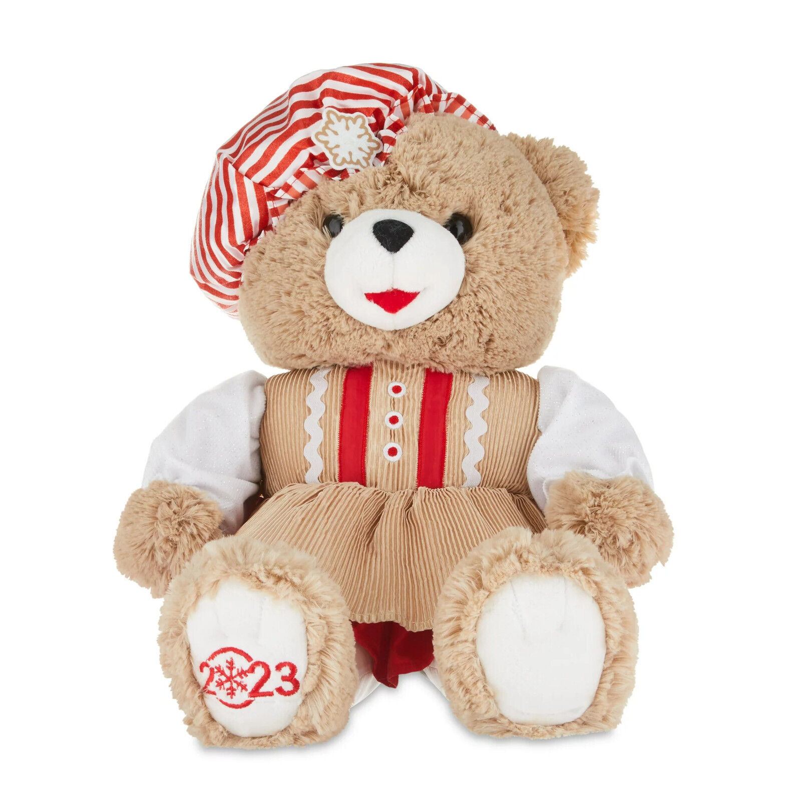 2023 WalMART CHRISTMAS Snowflake TEDDY BEAR Tan a Boy 20 Bake outfit Brand  New