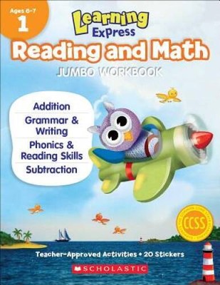 Learning Express Reading and Math Jumbo Workbook Grade 1 - Paperback - GOOD