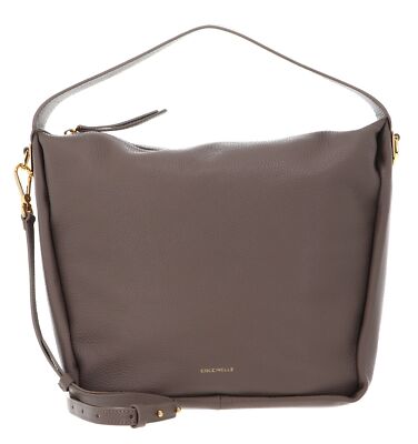 COCCINELLE Dorian Shoulder Bag Grained Leather Schultertasche Warm Taupe taupe
