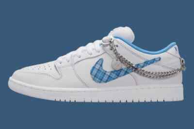 Nike SB Dunk Low Pro Men's Sz 8 White/University Blue-White F28802