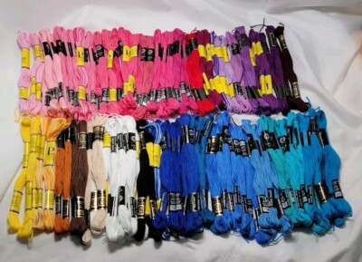 Embroidery Floss Lot Janlynn Loops & Threads Prism 100% Catton 115+  Skeins 