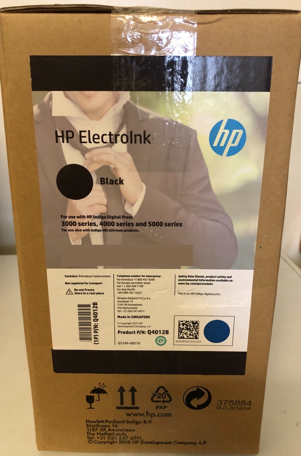 Encre HP Indigo ElectroInk Violet - Série 3000/4000/5000 - Boîte Ouverte Jamais Utilisée
