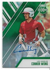 2017 ELITE EXTRA EDITION Autographs Emerald Auto 08/25 Connor Wong  #188 Dodgers