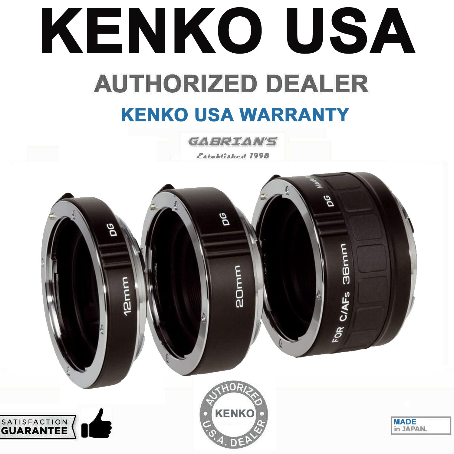 Kenko Auto Extension Tube Set DG for Nikon Lenses (AEXTUBEDGN