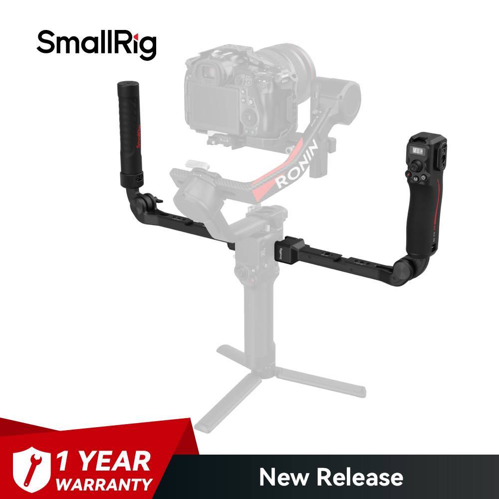SmallRig Dual Handle Grip For DJI RS Gimbal - Joystick Control & NATO Rail For RS 2/RS 3 Pro/RS 4 Pro
