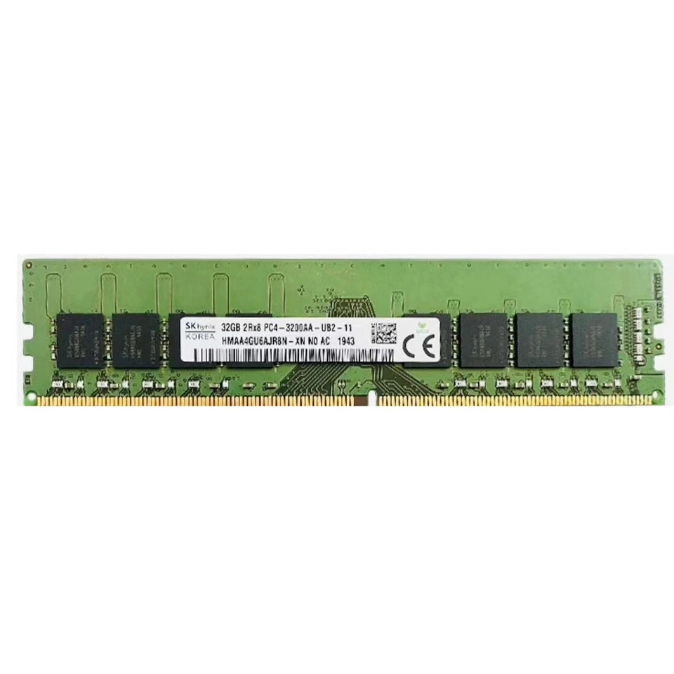 Hynix 128GB 4X32GB DDR4 3200MHz PC4-25600 2RX8 UDIMM Memory Ram HMAA4GU6AJR8N-XN - Image 2 of 4