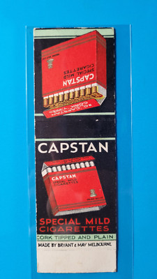 1930's Capstan Special Mild Cigarettes Matchbook Match Cover