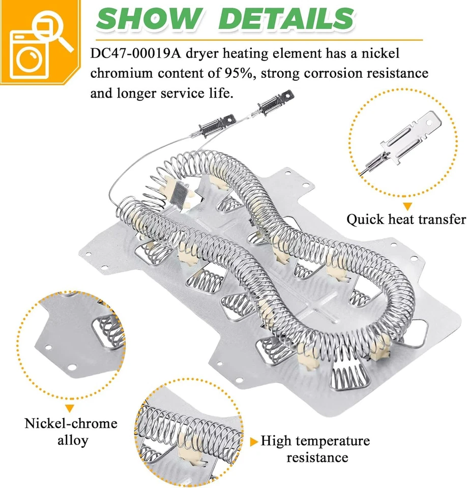 Dryer Heating Element for Samsung DV400EWHDWR/AA-01 DV50F9A8EVP/A2-01 - Imagem 4 de 4