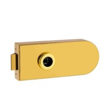 Glastürbeschlag UV Messing poliert pol. PVD, Glastürschloss, Glastürbeschläge