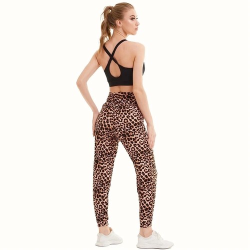 High Waist Leopard Printed Leggings, Soft and Comfy Plus Size Yoga Pants - Picture 5 of 7