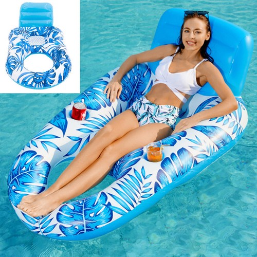 Inflatable Pool Floating Row Portable Float Bed Seat Adults for Beach Pool/Party - Picture 19 of 23