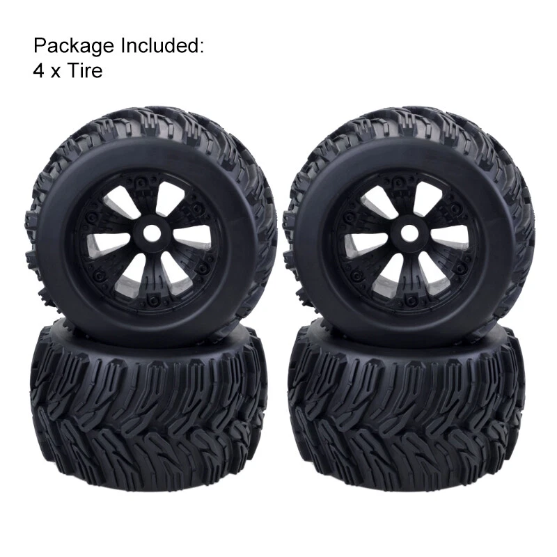 4x 17mm Hub Rad Felge Reifen für 1/8 Monster Truck Traxxas HSP HPI Racing RC Car - Bild 2 von 4