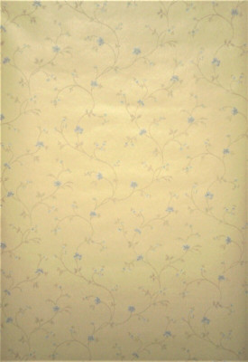 Vintage Light Blue Floral on Yellow Wallpaper by Lennon Wallpaper  SP7284